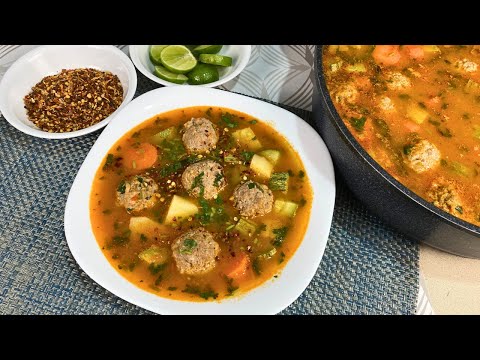 ¿Cómo hacer CALDO de ALBONDIGAS de Res con Verduras?