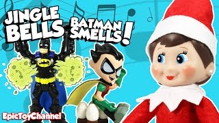 TEEN TITANS GO + Lego Batman + Elf on the Shelf Singing Jingle Bells BATMAN Smells Robin Laid an Egg