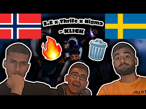 Norwegians React To (Swedish Rap) Z.E x Thrife x Nigma - KLICK [OFFICIELL MUSIKVIDEO]