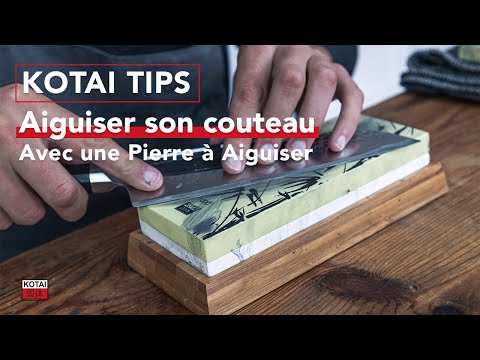KOTAI TIPS - Comment aiguiser un couteau à l'aide d'une pierre à aiguiser #aiguisage #couteau