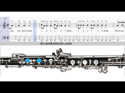 Oboe Lernen Sia Chandelier Noten Oboenunterricht Schule Lied Lehrer Klasse Unterricht Melodie Lehren