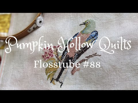 Flosstube #88 ~ Cross Stitch Progress, Two Fun New SALs, Halloween Drum Finishes and Quilt Blocks!!!