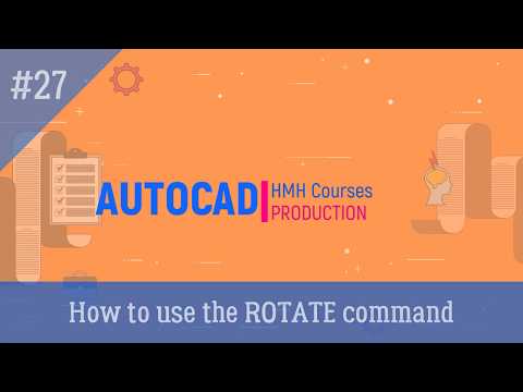 Lesson 27# (HOW TO USE THE ROTATE COMMAND): AutoCad Full Course.