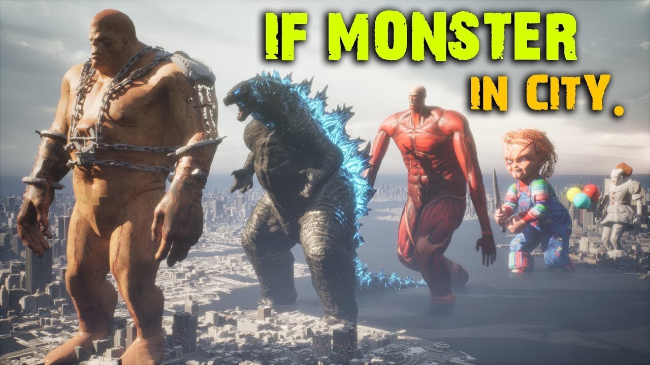 If Monster Walk in City | Monster walking | Monster Size Comparison of the world