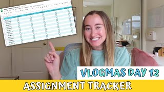 Create an ASSIGNMENT & ATTENDANCE TRACKER in GOOGLE SHEETS | Vlogmas Day 12