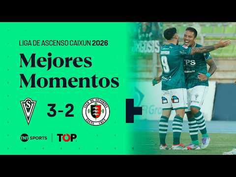 Compacto TOP | 🟢 Santiago Wanderers 3 - 2 ⚪️🔵 D. Santa Cruz | Liga de Ascenso Caixun 2026 - Fecha 3