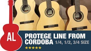 Video thumbnail for Cordoba Protege Line (1/4, 1/2, and 3/4 size) Nylon String Guitars | Awesome Beginner Guitars by Acoustic Letter