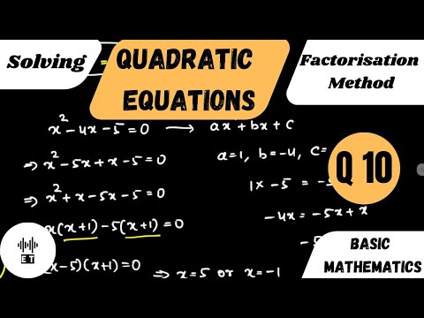 Solving Quadratic Equations Quadratic Formula Method Questions 10