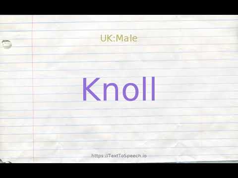 How to pronounce knoll