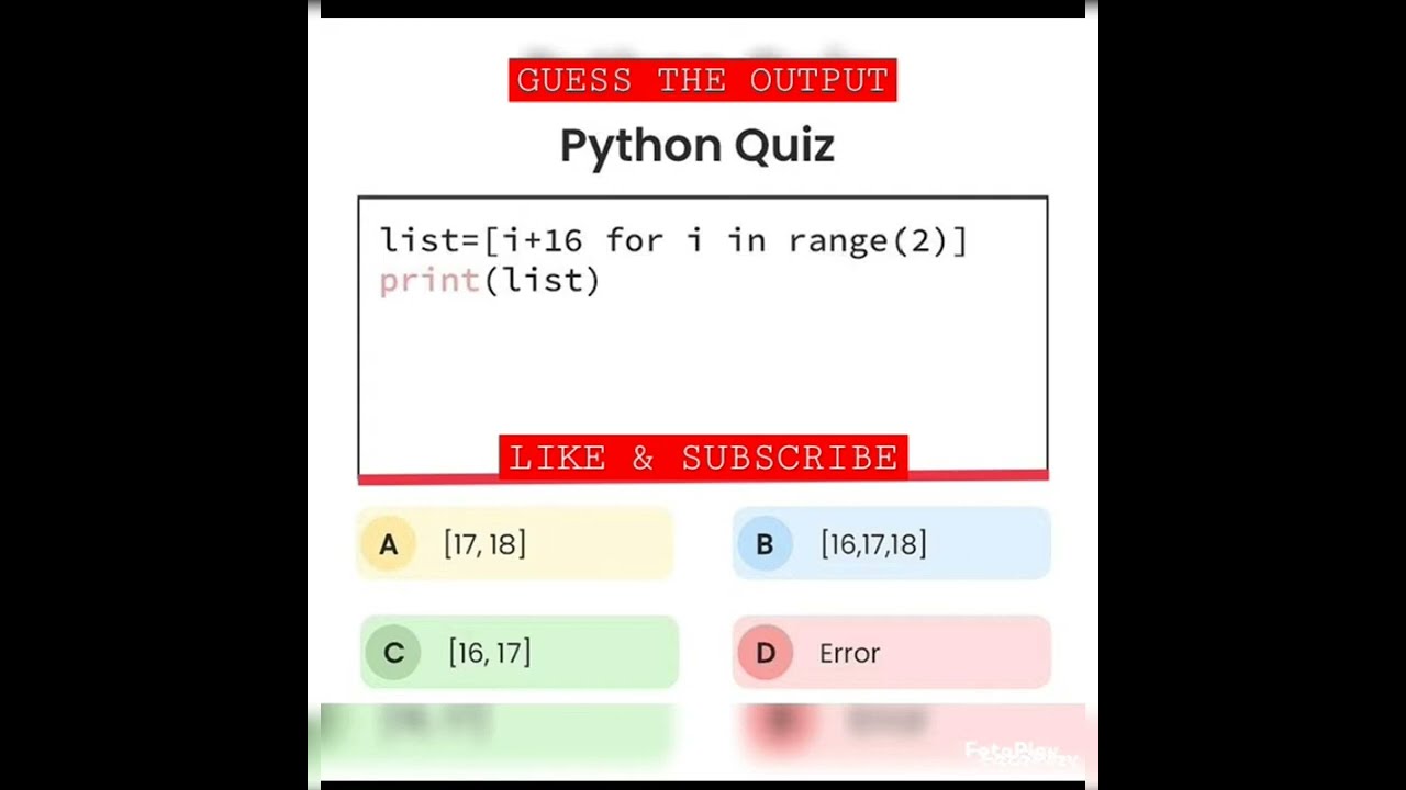 PYTHON QUIZZES | 👍 #python #pythoncode #pythonprogramming #quiz #blockchain #mcq #datascience #iot