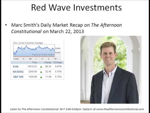 Red Wave Investments Daily Market Recap - March 22, 2013