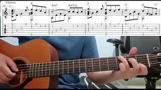彩虹 (周杰倫) - 指彈吉他谱 Cai Hong (Jay Chou) - Easy Fingerstyle Guitar Playthrough Lesson With Tabs