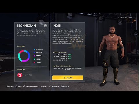 WWE 2K22 MyRise Creation of the Great