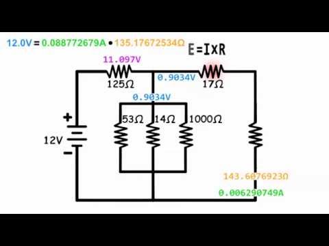 Parallel Series Resistor DC Circuit Analysis