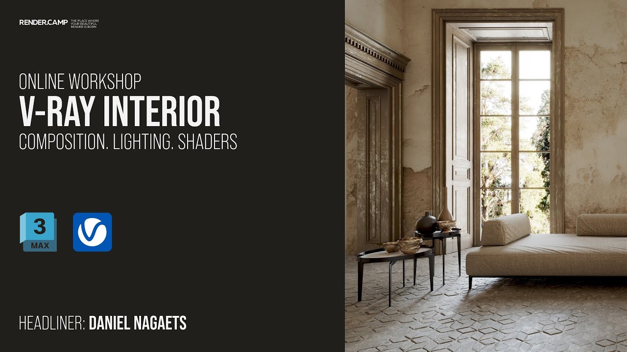 3ds Max and V-Ray Interior Rendering Tutorials - video 3