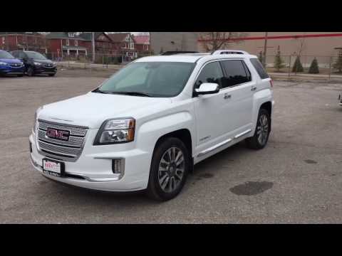 2017 GMC Terrain Denali AWD Sunroof Lane Departure Warning White Oshawa ON Stock #170814