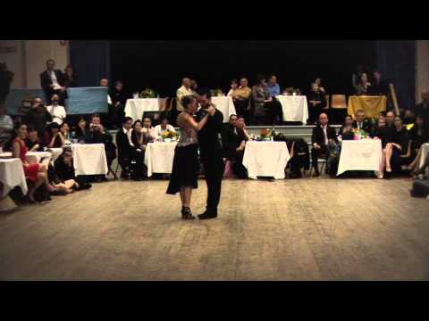  Andrea Misse  and  Javier Rodriguez  are  dancing  to  the  tango  "  Nochero Soy  "