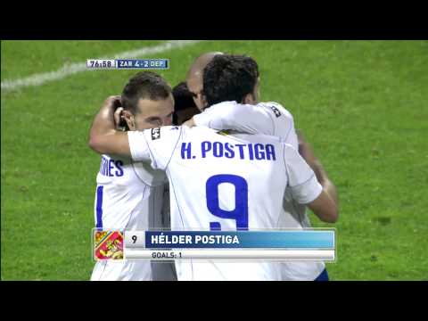 La Liga | Gol de Helder Postiga (4-2) en el Zaragoza - Deportivo de La Coruña | 10-11-2012 | J11