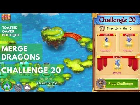 Merge Dragons Challenge 20 Walkthrough Gameplay Win Fast Dragon Game App How To Narration 1st Run