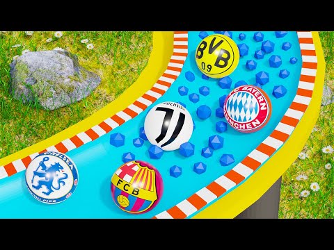 Marble Race Waterslide Football Clubs - 16 Football Teams