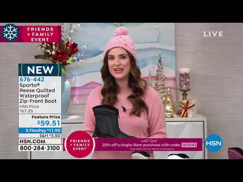 Sporto Reese Quilted Waterproof ZipFront Boot