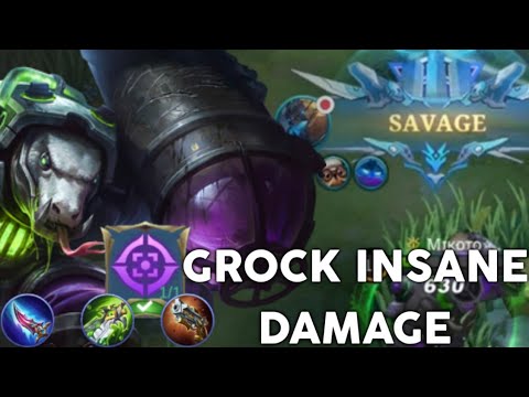 GROCK ONE SHOT BUILD in RANK | MLBB