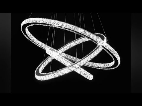 Meerosee/ a beautiful crystal ring chandelier installation