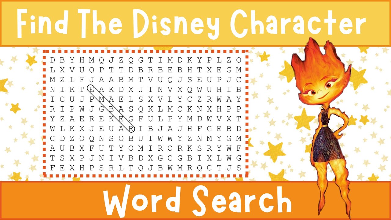 Can You Find The Disney Character In A Word Search Puzzle? | Disney Word Game