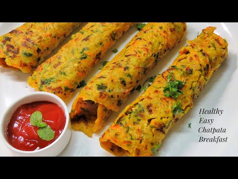 Healthy Aate ka Nashta - Oats and Jowar Cheela Recipe - How to make Cheela in Hindi