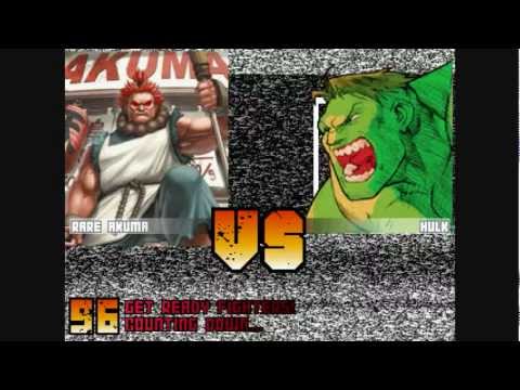 M.U.G.E.N. - Rare Akuma vs Hulk