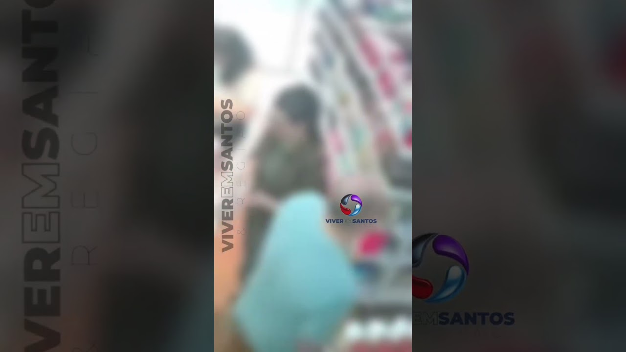 Imagens flagram homem perseguindo mulheres no centro de Santos.
