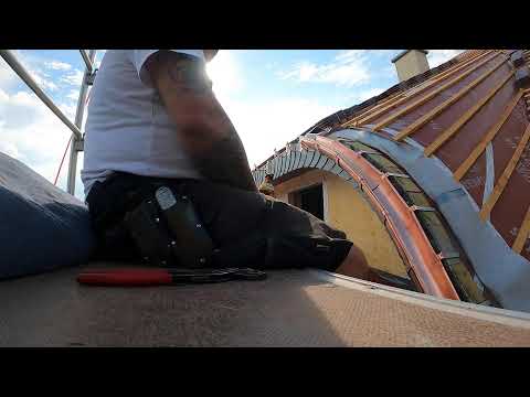 Kupfer Dachrinne an Hechtgaube anbringen- Teil 16 - Biberschwanzdach Ibbenbüren