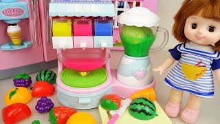 Download lagu Fruit Ice cream shaker and Baby doll refrigerator toys play mp3