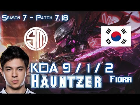 TSM Hauntzer FIORA vs RENEKTON Top - Patch 7.18 KR Ranked