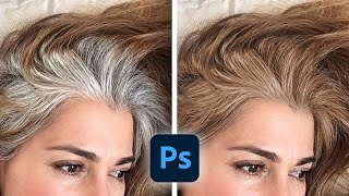 Как убрать седину или поменять цвет волос в фотошопе фото