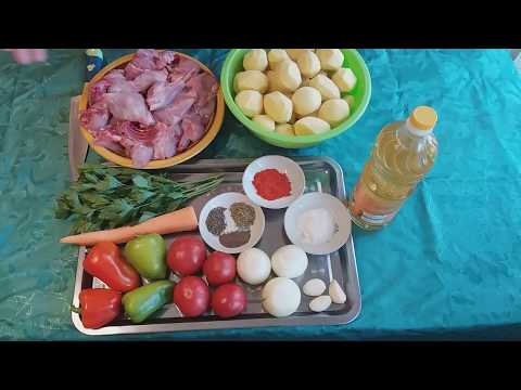 КРОЛИК С ОВОЩАМИ В КАЗАНЕ НА СВЕЖЕМ ВОЗДУХЕ