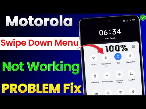 Motorola Mobile Swipe Down Menu Not Working Problem Solve |Motorola Notification Bar Not Working Fix