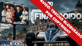 A ÚLTIMA VOLTA mais CAÓTICA da história da F1; PIQUET sacrifica o Bi por carro TURBO - Mônaco 1982