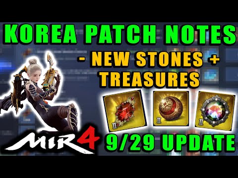 MIR4 - NEW TIER 2 Magic Stones and Spirit Treasures!  Korean Update Patch Notes!  Coming Soon!