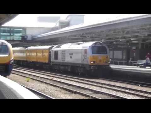 67029+67012 on a test train at Sheffield 04/05/15