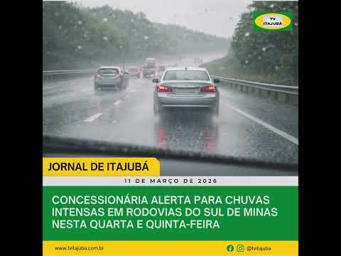 ⚠️CONCESSIONÁRIA ALERTA PARA CHUVAS INTENSAS EM RODOVIAS DO SUL DE MINAS NESTA QUARTA E QUINTA-FEIRA