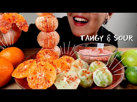 🔥EXTREMELY SOUR LEMON & ORANGE EATING | KHATTI & TIKHI RASBHARI MUKBANG | EATING SOUR FRUITS MUKBANG