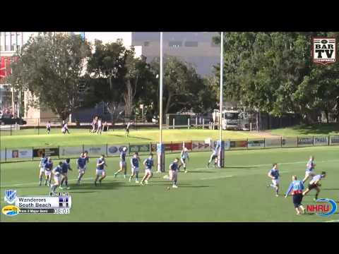 2014 NHRU Major Semi Final Premier 2 Highlights - Wanderers v Southern Beaches