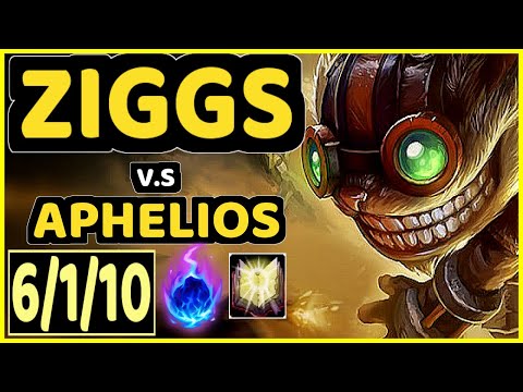 REDMERCY (ZIGGS) vs APHELIOS - 6/1/10 KDA BOTTOM ADC GAMEPLAY - NA Ranked DIAMOND