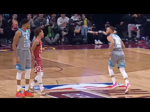 Stephen Curry stared down Trae Young while his logo 3 was still in the air 😭
