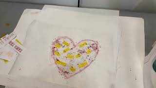 Use It Up - Using Crayola Fabric Shavings With Freezer Paper Stencil