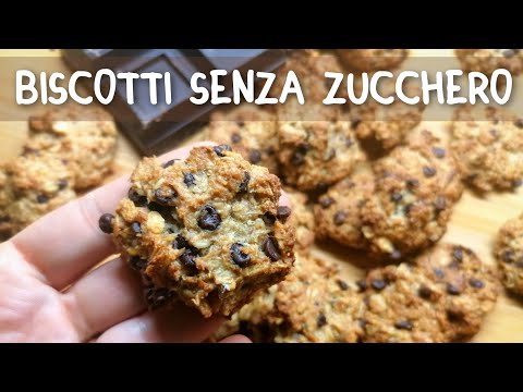 BISCOTTI SENZA ZUCCHERO cocco, cioccolato, avena e banana.