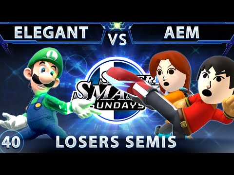 SSS 40 - Elegant (Luigi) Vs. SB AEM (Gunner/Brawler) SSB4 Losers Semis - Smash Wii U - Sm4sh 4
