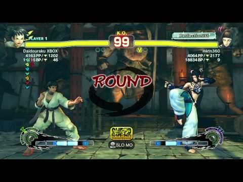 Daidouraku XBOX (Makoto) vs mktn360 (juri) - SUPER STREET FIGHTER 4 AE Ver 2012 720P