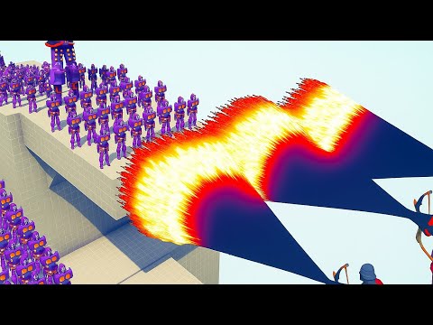 Robot Army vs Fire Archers | Epic Battle Simulation 🔥GIANT SKELETON + ARMY vs EVERY GOD -